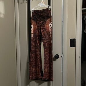 Yoga Democracy Owl Split Flare Yoga Pants